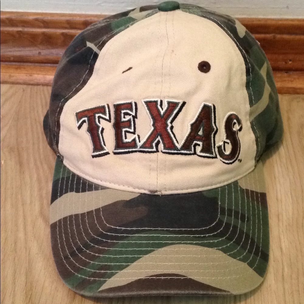 Texas Rangers Camo Baseball Cap--new!